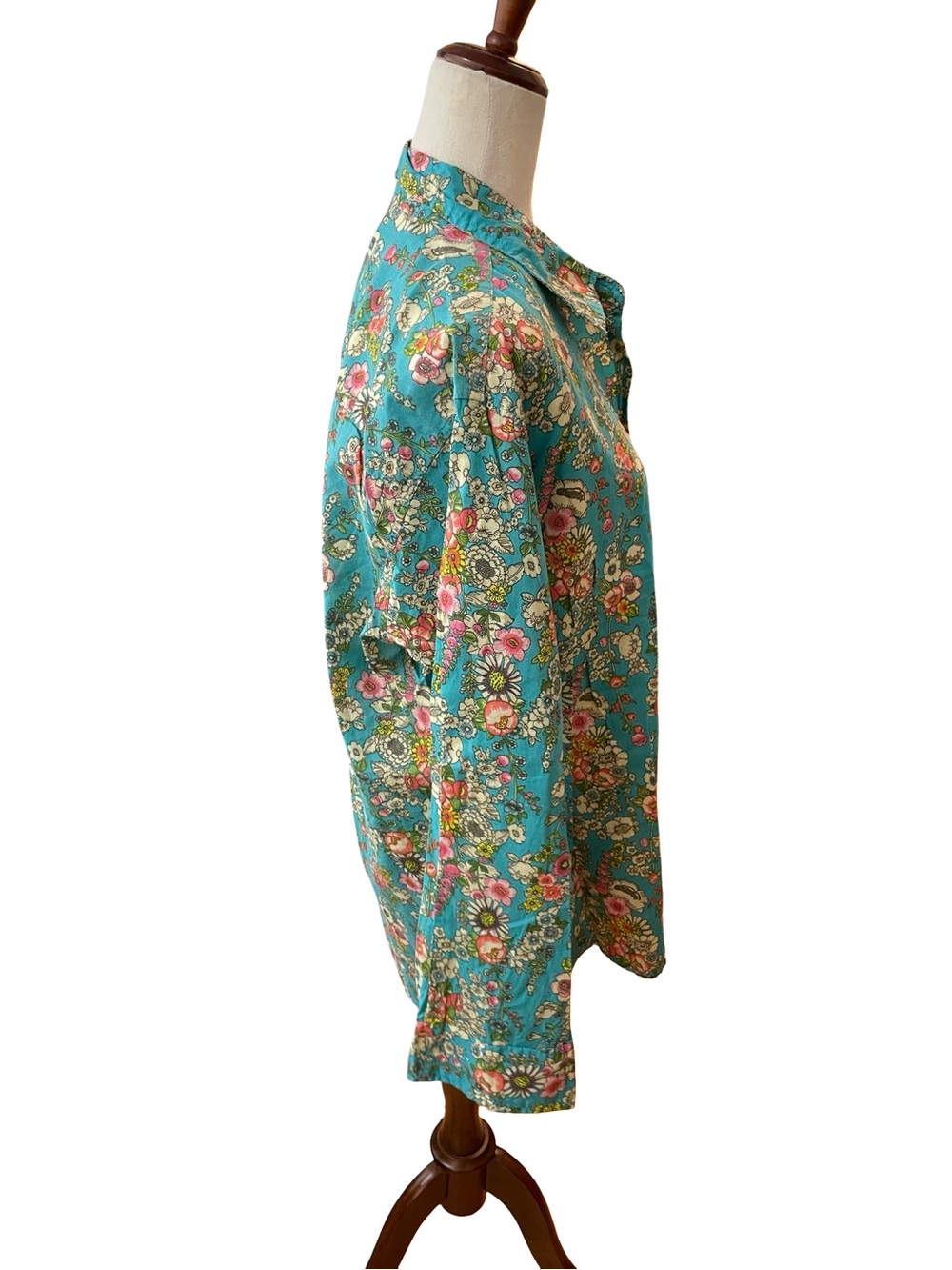 NATURAL LIFE FLORAL BUTTON DOWN BLOUSE - Picture 4 of 12
